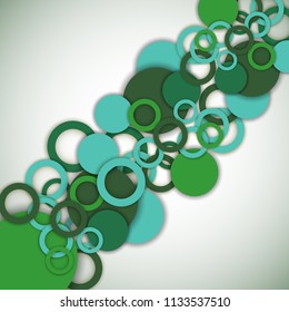 bright modern background, multicolored rings, circles