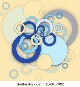 bright modern background, multicolored rings, circles