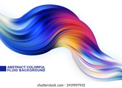 Bright modern colorful flow poster. Wave Liquid shape color background. Art design for your design project. Vector illustration EPS10