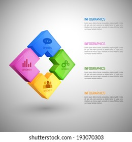 Bright modern Design template. Vector illustration. Can be used for workflow layout, banner, diagram, number options, options, web design.