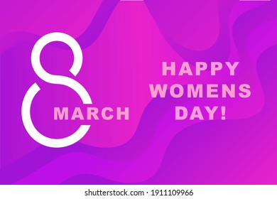 Bright modern digital banner greeting international womens day vector illustration