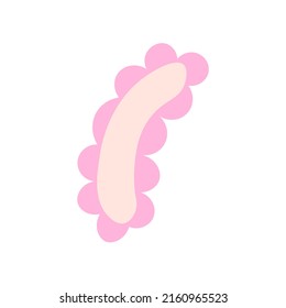 Elemento de doodle plano plano luminoso moderno