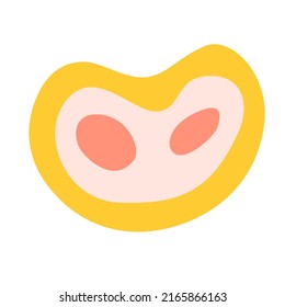Elemento de doodle plano plano luminoso moderno