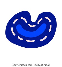 Bright modern flat hand drawn doodle element