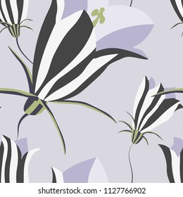 Bright modern floral pattern vector seamless