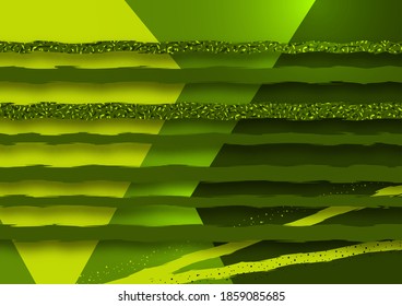 Bright modern geometric background, abstract stripes. Creative template for design of cover, flyer, leaflet, magazine. Vector illustration.