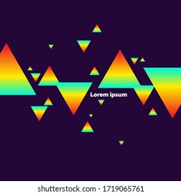 Bright modern geometric poster. Abstract vector background.