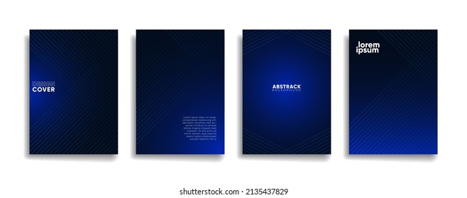 bright modern gradient color abstract line pattern background cover design. blue vector cover template.