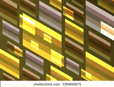 Bright modern isometric abstract composition of rectangles and stripes. Perfect background for your design projects. Vector graphics.