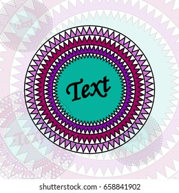 Bright modern mandala
