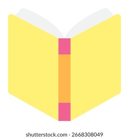 Icono de libro abierto brillante y moderno ideal para Sitios web y materiales de marketing educativos, editoriales o relacionados con la lectura.