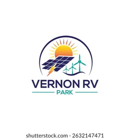 Bright and modern solar energy logo with a sun and panel icon, ideal for green energy providers, solar installation services, and sustainable technology brands focused on clean power.
