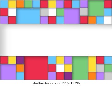 Bright modern square colorful pattern background design. Vector illustration