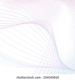 Bright modern swoosh line modeling abstraction. Vector illustration