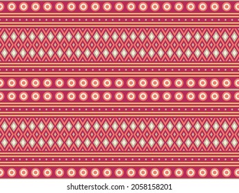 Bright modern template with geometric ethnic ornament. Seamless vector pattern with folk motives of the Aztecs, Mexicans, Mayans, Peruvians. Decorative print for textiles, paper. 