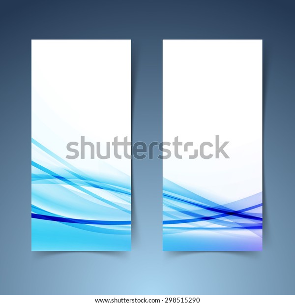Bright modern vertical banner set layout in\
blue color. Vector\
illustration