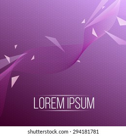 Bright modern violet color background with bright triangles. The best background for your website. Vector illustration EPS 10.