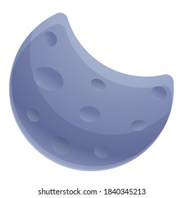 Bright moon icon. Cartoon of bright moon vector icon for web design isolated on white background