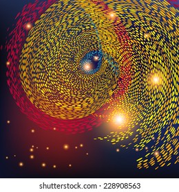 Bright mosaic background. The illustration contains transparency and effects. EPS10 
