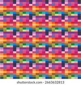  Plano de fundo geométrico contínuo colorido padrão de mosaico brilhante