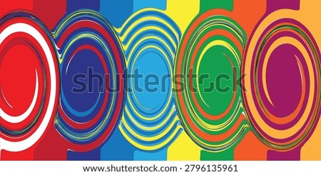 Bright multi color spiral swirl fluid wave abstract background