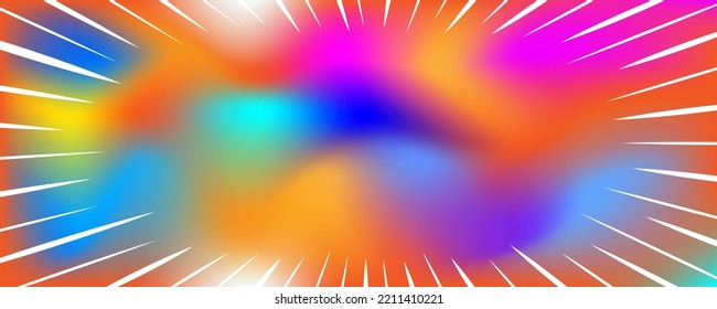 Bright multi colorful backgrounds. Blur colors, rays. Template design for placards, banner, posters, cards and flyers. Vector art illustration. 