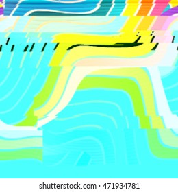Bright multicolor background  in style glitch-art. Vector illustration.