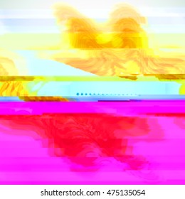 Bright multicolor background  in style glitch-art. Vector illustration.