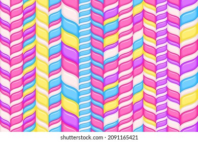 Bright multicolor candy cane seamless pattern.Texture for fabric, wrapping, wallpaper