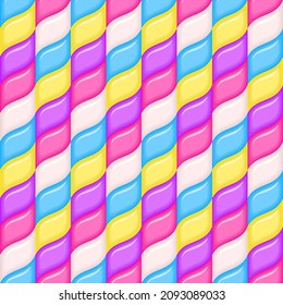 Bright multicolor candy cane seamless pattern.Texture for fabric, wrapping, wallpaper