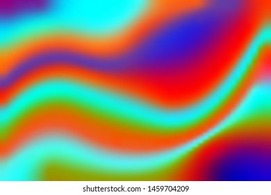 Bright multicolor dynamic background with wavy lines - Vector