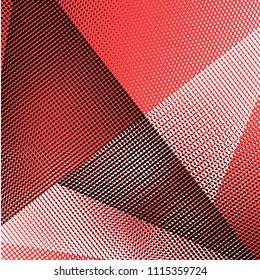 Bright multicolor geometric abstract halftone pattern. Dynamic lines and curves. Vector illustration with dots. Modern polka dots background