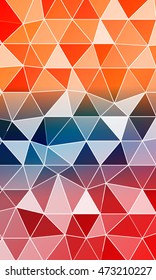 Bright multicolor geometric background of colored triangles. Origami. Vector illustration. Polygonal patterns for your presentations, business printing.