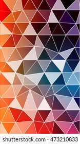 Bright multicolor geometric background of colored triangles. Origami. Vector illustration. Polygonal patterns for your presentations, business printing.