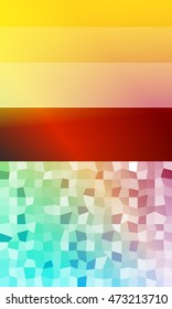Bright multicolor geometric background of colored triangles. Origami. Vector illustration. Place for your text. Polygonal patterns for your presentations, business printing.