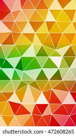 Bright multicolor gradient geometric background of big triangles. Origami. Vector illustration. Polygonal patterns for your presentations, business printing.