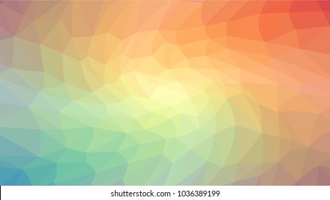 Bright multicolor low polygonal crystal background. Triangular polygon  pattern. Low poly vector illustration. Low polygonal backdrop