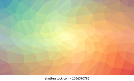 Bright multicolor low polygonal crystal background. Triangular polygon  pattern. Low poly vector illustration. Low polygonal backdrop