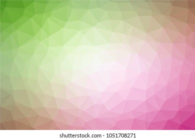 Bright multicolor low polygonal crystal background. Triangular polygon  pattern. Low poly vector illustration. Low polygonal backdrop