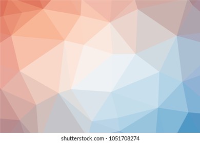 Bright multicolor low polygonal crystal background. Triangular polygon  pattern. Low poly vector illustration. Low polygonal backdrop