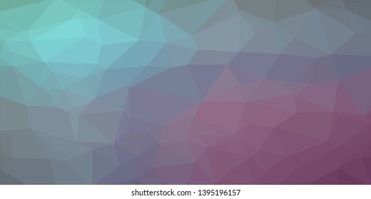 Bright multicolor low polygonal crystal background. Triangular polygon  pattern. Low poly panoramic vector illustration. Low polygonal backdrop