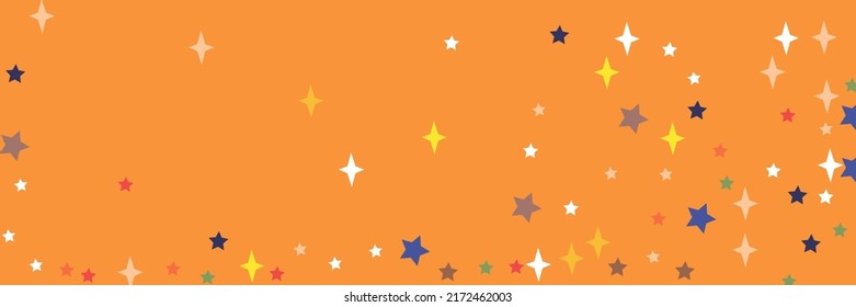 Bright Multicolor Turquoise Yellow Colorful Azure Vivid Background. Lavender Green Pink Violet Stars Indigo Orange Vibrant Sky Background. Red White Print Sea Chaotic Pastel Blue Stars Pattern.