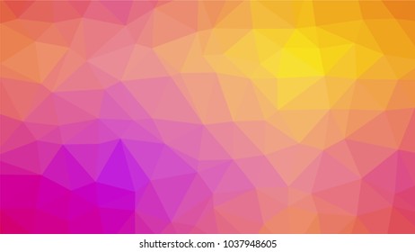 Bright multicolor vibrant low polygonal crystal background. Triangular polygon  pattern. Low poly vector illustration. Low polygonal backdrop
