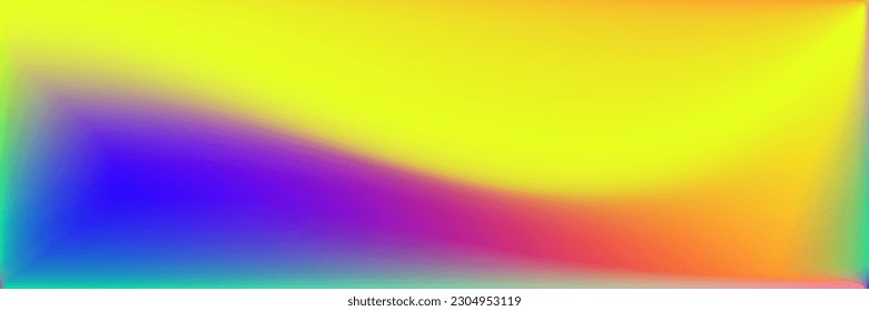 El Agua Multicolor Brillante Desdibuja El Papel Dinámico. Malla de gradiente de flanco de curva de Neon Vivid. Superficie suave con cielo brillante azul pálido. Fondo de degradado de color vibrante líquido de la elevación del sol.