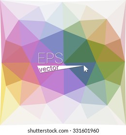 bright multicolor white blue yellow green red orange geometric rumpled triangular low poly style gradient illustration graphic background. Vector polygonal design for your business.