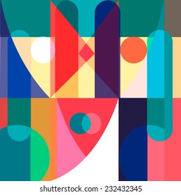bright multicolored abstract background of geometric elements 
