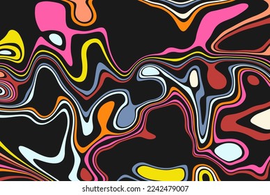 Helles, mehrfarbiges, abstraktes Brett-Design. Moderne Kunst der optischen Illusionen. 
