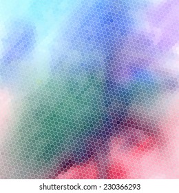 bright multicolored abstract pattern of polygons 