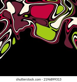 Bright multicolored abstract stain texture design. Modern art of optical illusions. 