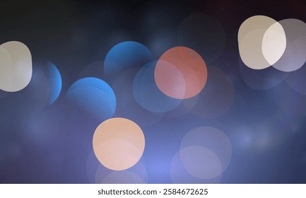 Bright multicolored background with bokeh effect. Vector